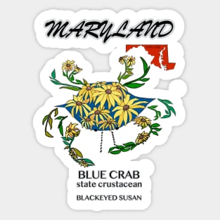 Maryland Blue Crab, Black-eyed Susan Sticker